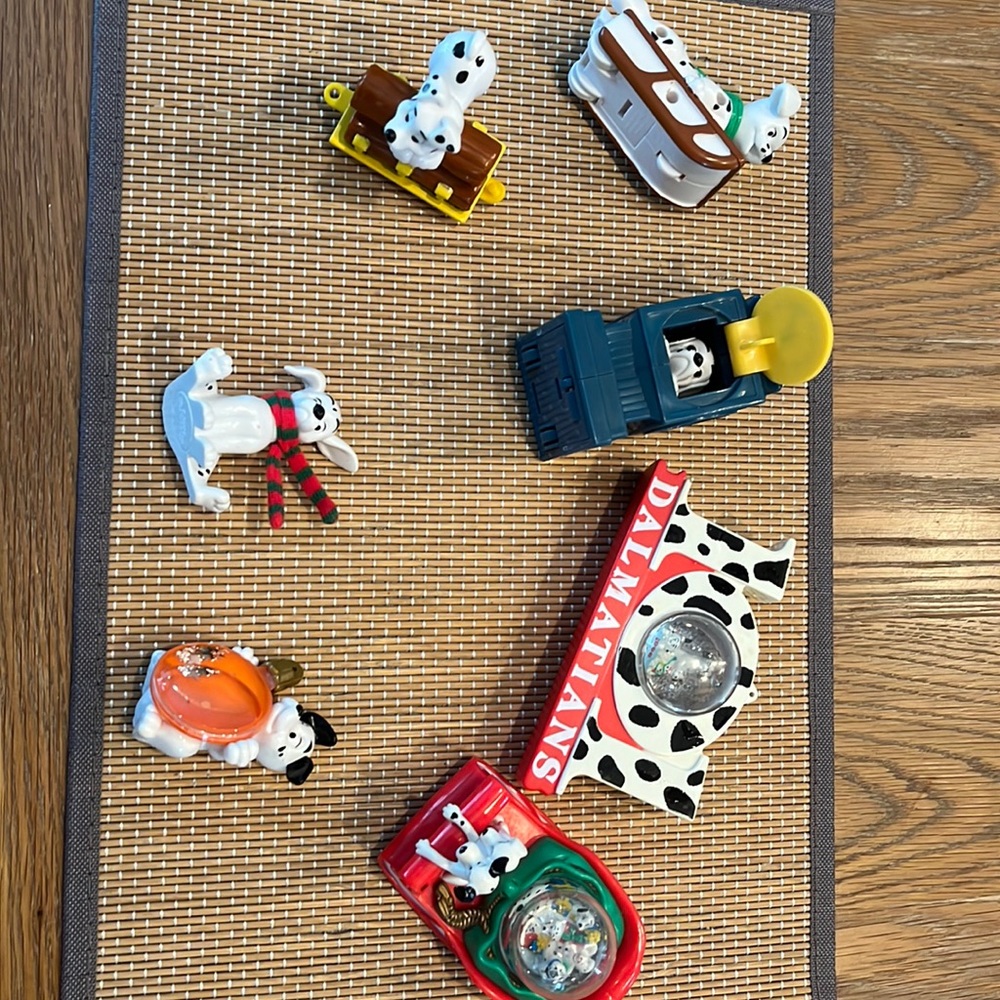 Vintage McDonald 101 Dalmatian Ornaments. Many 1996, 3 rolling ,3 snow globe +1
